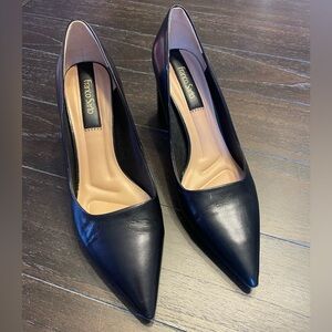 Franco Sarto Black Pointed Toe Heels